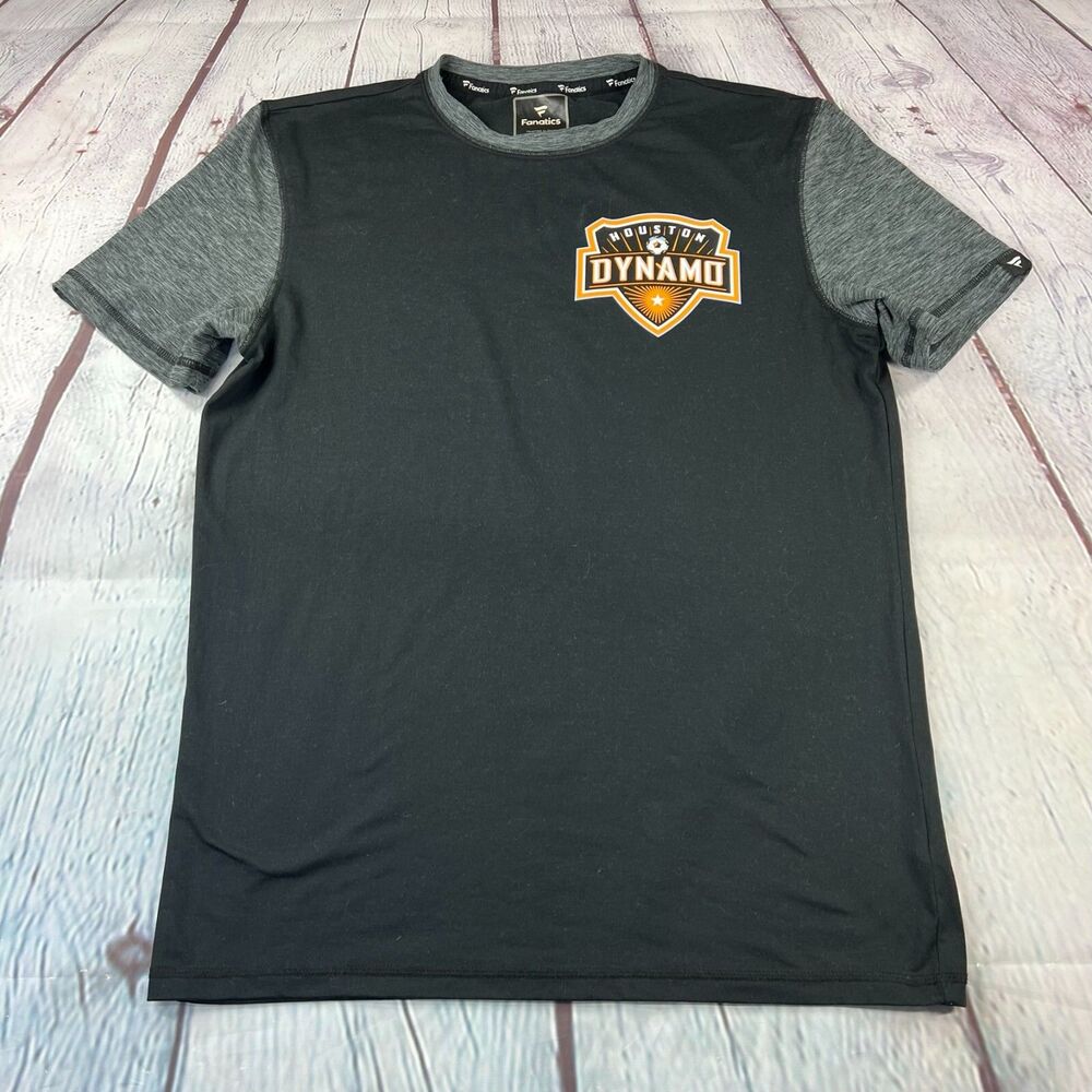 Houston Dynamo Fanatics Men's T-shirt Medium Fanatics MLS Soccer Black Gray